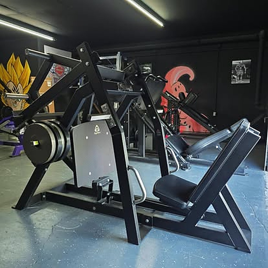 Plate-loaded leg press on the Legion training floor